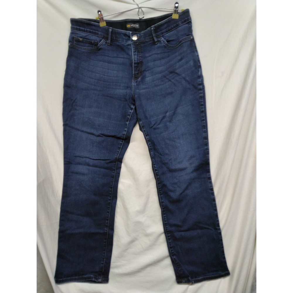 Lee Regular Fit Jeans Straight Leg Mid Rise Womens Size 18 Medium